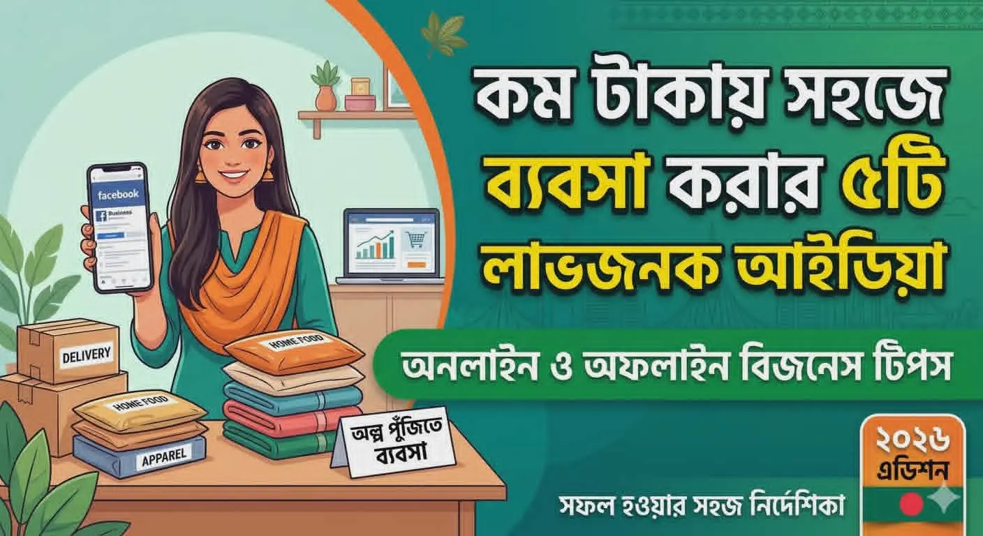 অল্প পুঁজিতে ব্যবসা করার উপায়: কম টাকায় সহজে লাভজনক ৫টি ব্যবসার আইডিয়া